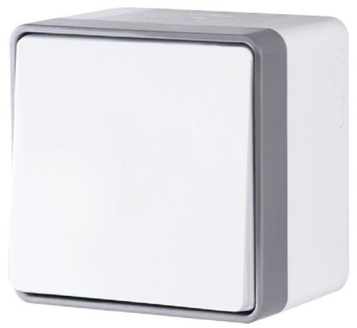 Выключатель накладной Werkel Gallant 1-кл. IP44 белый картинка